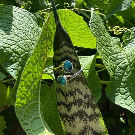 Navajo Sterling Silver Adjustable Ring with Turquoise