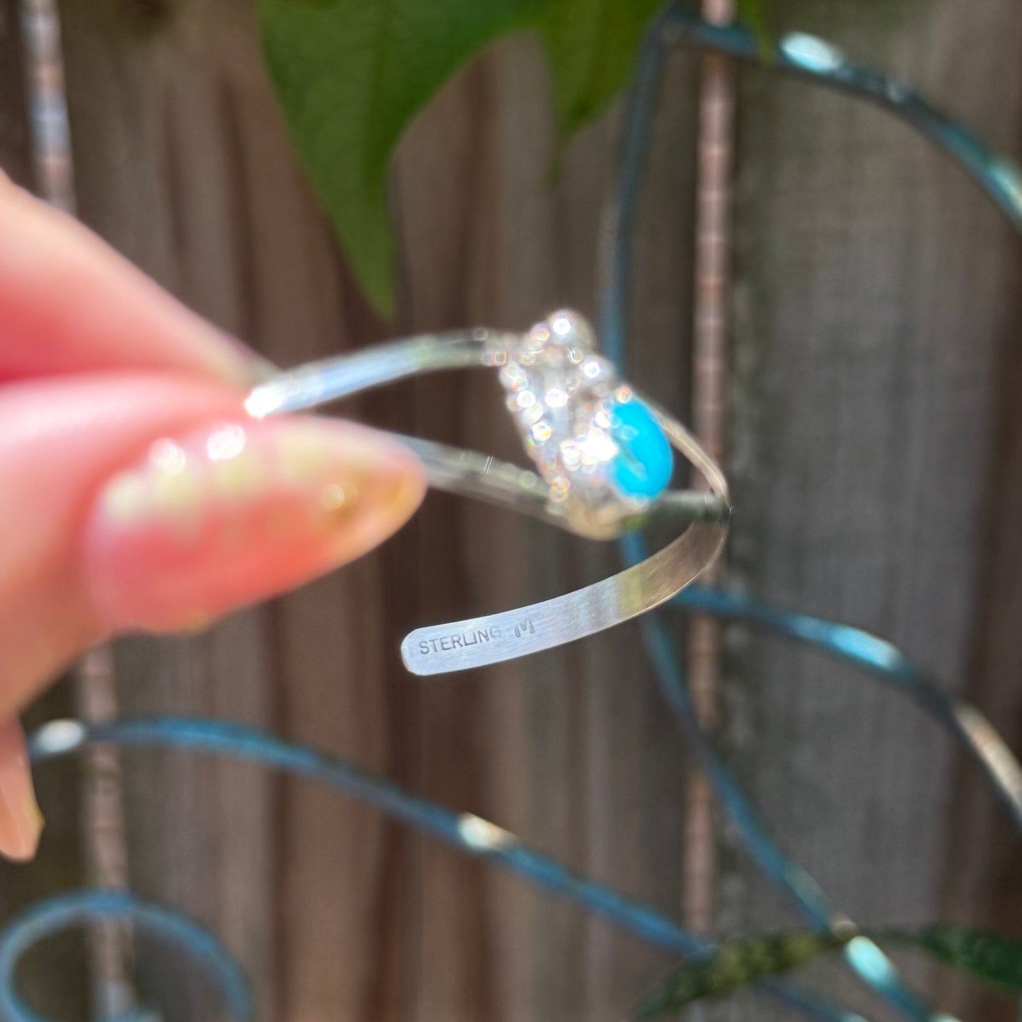 Navajo Sterling Silver & Kingman Turquoise Cuff Bracelet