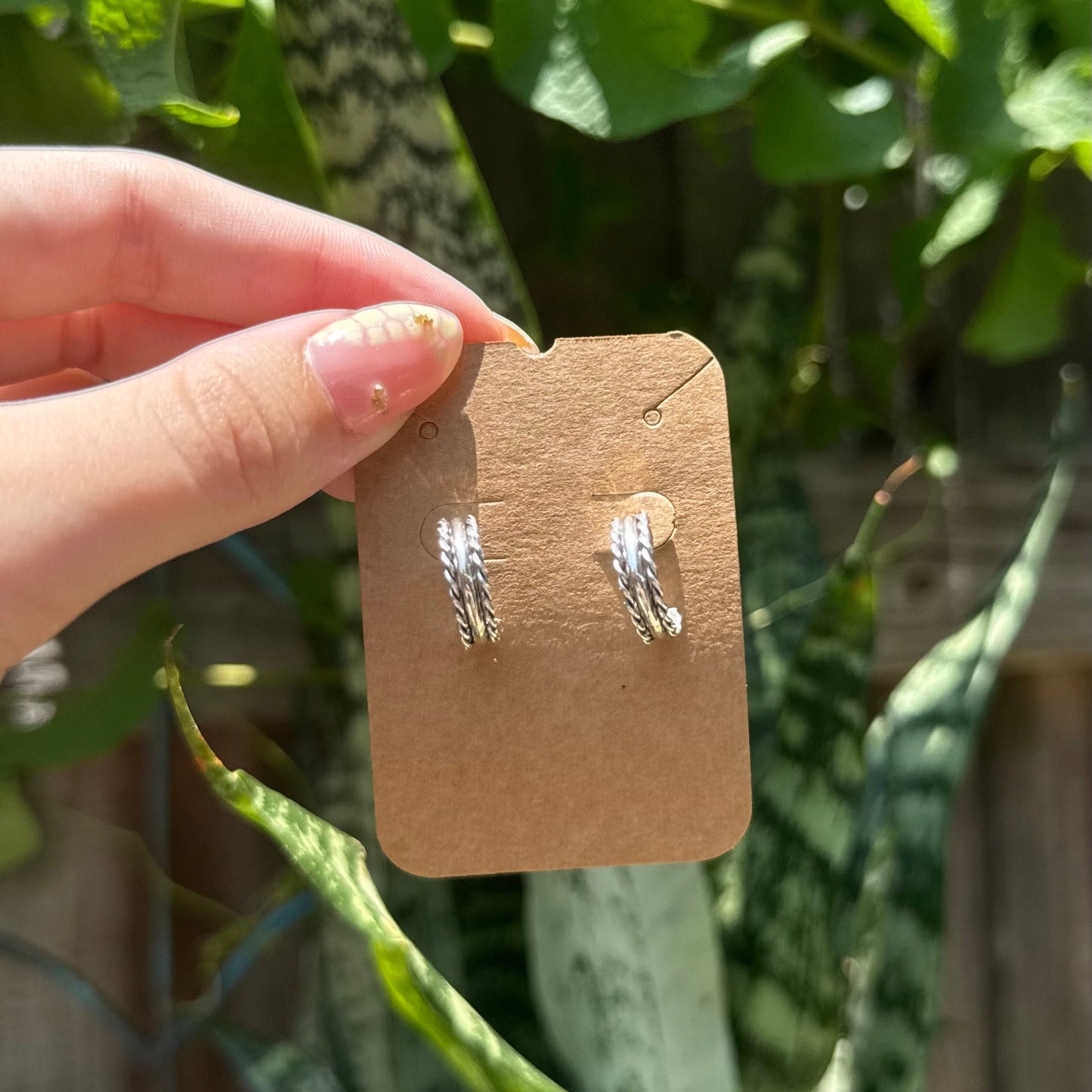 Navajo Sterling Silver Hoop Earrings
