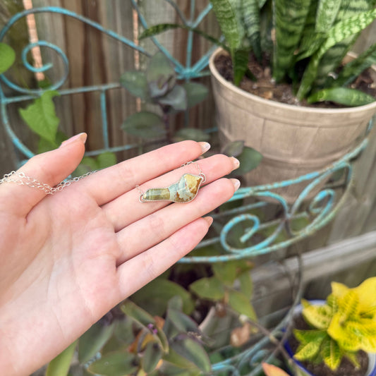 Polychrome Jasper Bird Necklace