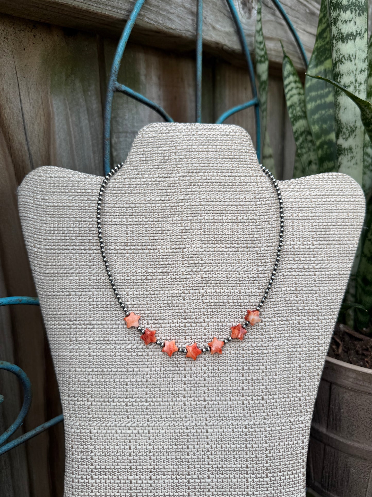 Spiny Oyster Star And Sterling Silver Pearls