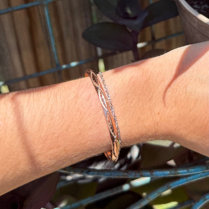 Navajo Hand Stamped Copper Triangle Bracelet